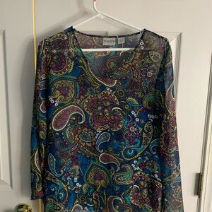Chico's Multicolor Paisley Silk Blouse